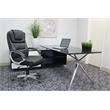 Boss Office Products No Tools Required Executive Leather Office Chair in Black