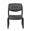 Boss Office Products Leather Plus with Black Frame Guest Chair