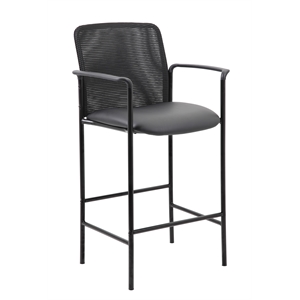 boss office counter height mesh-back counter stool with arms