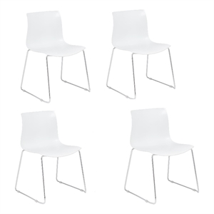 boss office commerical breakroom plastic dining chair (4-pack)