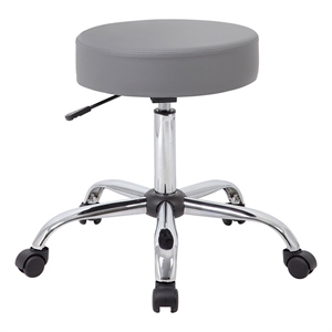 boss office products vinyl medical stool in gray