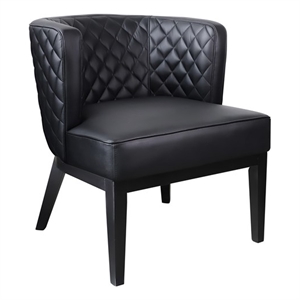 Boss Office Ava Quilted Accent Chair in Black