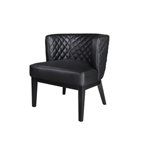 boss office ava quilted accent chair in black