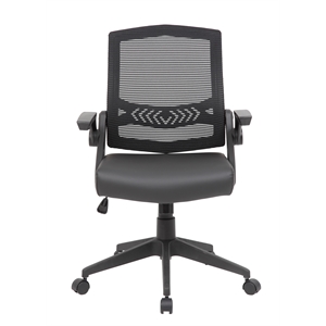 Boss Office Mesh Adjustable Computer Desk Chair with Flip Arms