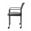 Boss Office Mesh Guest Chair with Casters in Black
