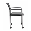 Boss Office Mesh Guest Chair with Casters in Black