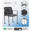 Boss Office Mesh Guest Chair with Casters in Black