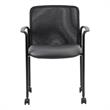 Boss Office Mesh Guest Chair with Casters in Black
