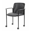 Boss Office Mesh Guest Chair with Casters in Black