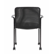 Boss Office Mesh Guest Chair with Casters in Black