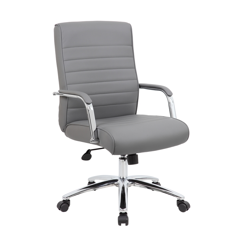 Boss Office Modern Executive Conference Chair in Grey Cymax Business
