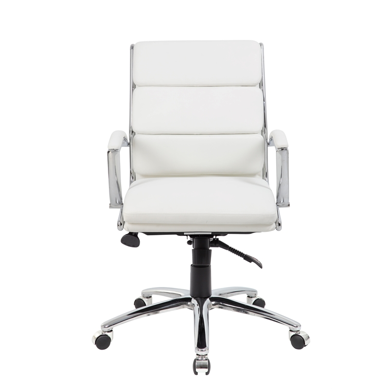 Boss Office Executive CaressoftPlus Chair with Metal Chrome Finish in Mid Back