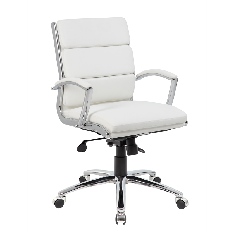 Boss Office Executive CaressoftPlus Chair with Metal Chrome Finish in Mid Back