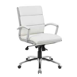 Boss Office Executive CaressoftPlus Chair with Metal Chrome Finish in Mid Back