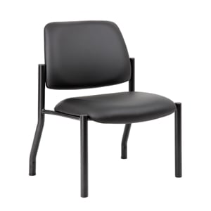 boss office antimicrobial armless guest chair in 400 lb. weight capacity