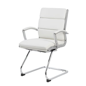 boss office executive caressoftplus guest chair with metal chrome finish