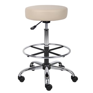 Boss Office Products Vinyl Medical/Drafting Stool in Beige