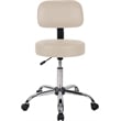 Boss Office Products Vinyl Mid-Back Medical Stool in Beige