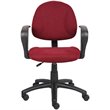 Boss Office Mid Back Ergonomic Fabric Office Swivel Chair With Arms in Burgundy