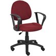 Boss Office Mid Back Ergonomic Fabric Office Swivel Chair With Arms in Burgundy