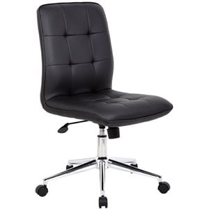 boss office modern faux leather tufted ergonomic office swivel chair b330