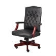 Boss Office Traditional High Back Faux Leather Tufted Executive Chair in Black