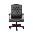 Boss Office Traditional High Back Faux Leather Tufted Executive Chair in Black