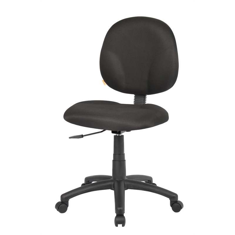 Boss Office Fabric Upholstered Wide Seat Office Swivel Chair in Black