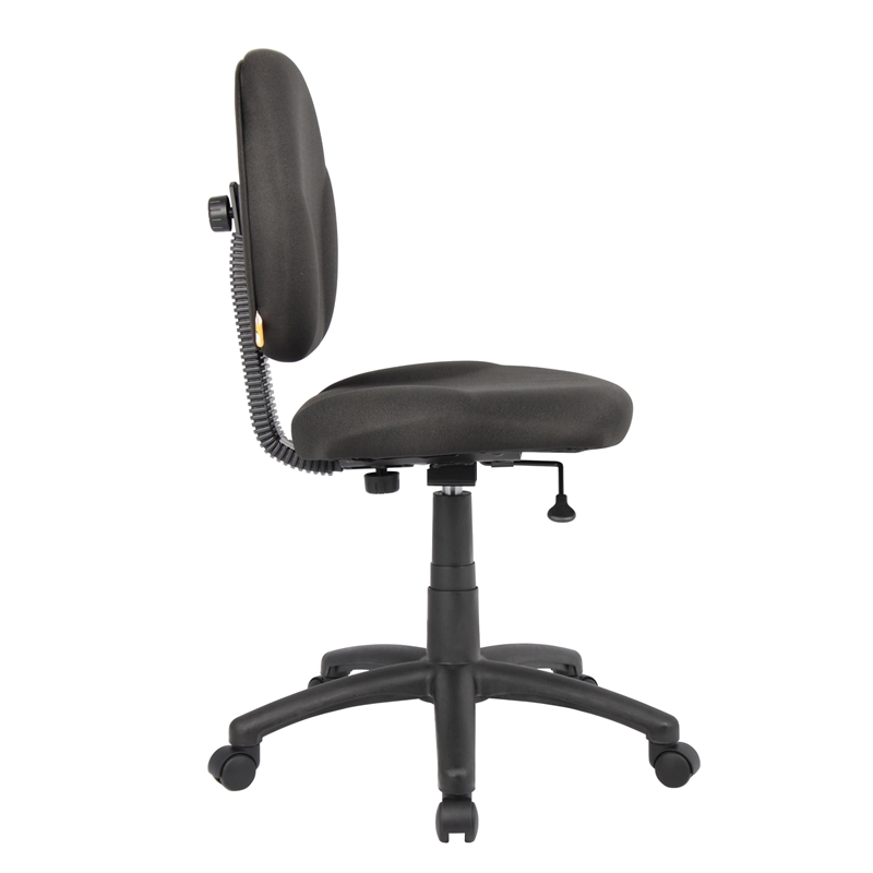 Boss Office Fabric Upholstered Wide Seat Office Swivel Chair in Black