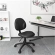 Boss Office Faux Leather Upholstered Wide Seat Office Swivel Chair in Black