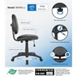Boss Office Faux Leather Upholstered Wide Seat Office Swivel Chair in Black