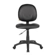 Boss Office Faux Leather Upholstered Wide Seat Office Swivel Chair in Black