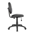 Boss Office Faux Leather Upholstered Wide Seat Office Swivel Chair in Black