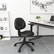 Boss Office Faux Leather Wide Seat Office Swivel Chair with Arms in Black