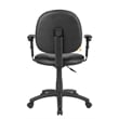 Boss Office Faux Leather Wide Seat Office Swivel Chair with Arms in Black
