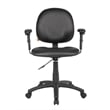Boss Office Faux Leather Wide Seat Office Swivel Chair with Arms in Black