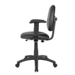 Boss Office Faux Leather Wide Seat Office Swivel Chair with Arms in Black