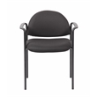 Boss Office Diamond Fabric Upholstered Stackable Guest Chair in Black