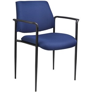 boss office square back diamond fabric upholstered stackable guest chair in blue b9503