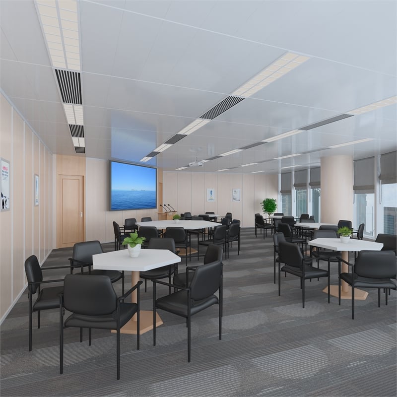 Boss Office Square Back Diamond Faux Leather Stackable Guest Chair in Black