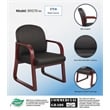 Boss Office Fabric Upholstered Sled Base Reception Chair in Black