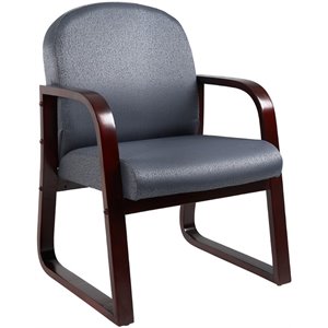 boss office fabric upholstered sled base reception chair b9570