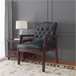 Boss Office Traditional Faux Leather Tufted Guest Chair in Black