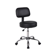 Boss Office Products Vinyl Mid-Back Medical Stool in Black