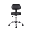 Boss Office Products Vinyl Mid-Back Medical Stool in Black