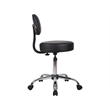 Boss Office Products Vinyl Mid-Back Medical Stool in Black