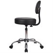 Boss Office Products Vinyl Mid-Back Medical Stool in Black