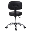 Boss Office Products Vinyl Mid-Back Medical Stool in Black