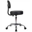 Boss Office Products Vinyl Mid-Back Medical Stool in Black