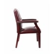 Boss Office Traditional Faux Leather Tufted Guest Chair in Oxblood